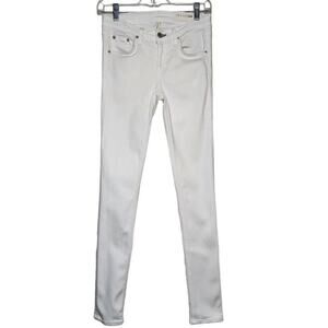 Rag & Bone Women Jeans, White 5 Pocket Stretch Skinny Jeans, Sz 26in